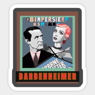 Barbenheimer. Classic Film Poster. Colorized Version. Sticker